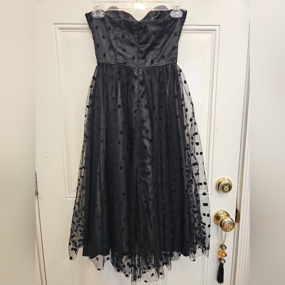 Vintage, retro, Polka-dot, black, prom, homecoming, festival, party, dance - Picture 8 of 10